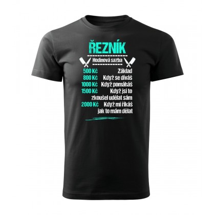 Tričko Řezník - sazba